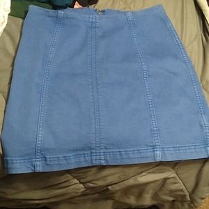 Free people  jean skirt. Sz 10 high waisted